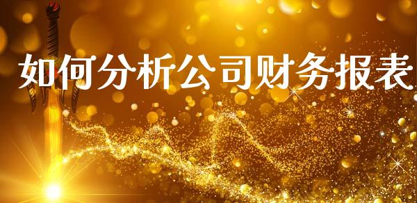 如何分析公司财务报表_https://wap.lcpcjs.com_美股行情_第1张