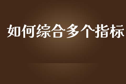 如何综合多个指标_https://wap.lcpcjs.com_外汇市场_第1张