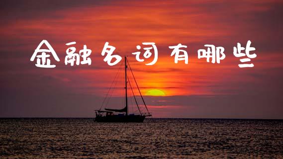 金融名词有哪些_https://wap.lcpcjs.com_股港行情_第1张