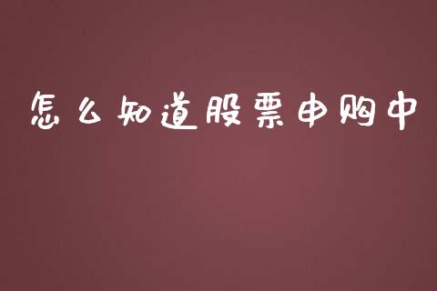 怎么知道股票申购中_https://wap.lcpcjs.com_全球经济_第1张
