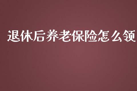 退休后养老保险怎么领_https://wap.lcpcjs.com_美股行情_第1张
