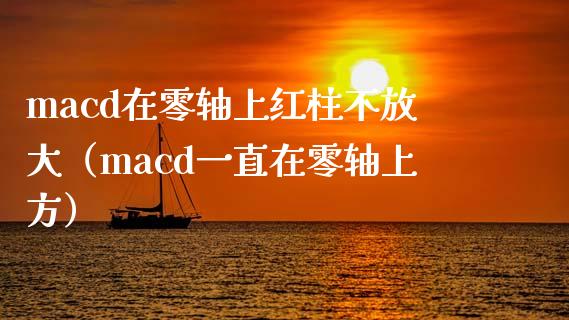 macd在零轴上红柱不放大（macd一直在零轴上方）_https://wap.lcpcjs.com_外汇市场_第1张