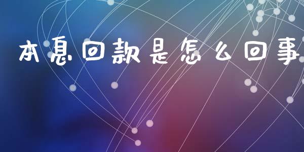 本息回款是怎么回事_https://wap.lcpcjs.com_美股行情_第1张