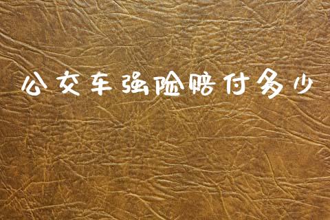 公交车强险赔付多少_https://wap.lcpcjs.com_外汇市场_第1张