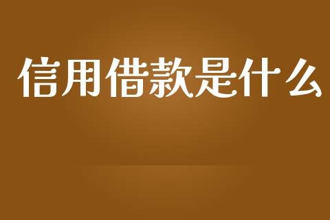 信用借款是什么_https://wap.lcpcjs.com_外汇市场_第1张