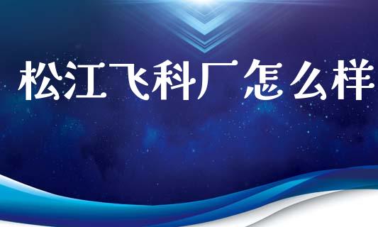 松江飞科厂怎么样_https://wap.lcpcjs.com_全球经济_第1张