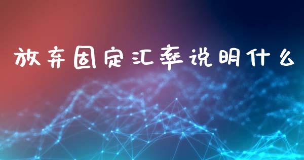 放弃固定汇率说明什么_https://wap.lcpcjs.com_美股行情_第1张