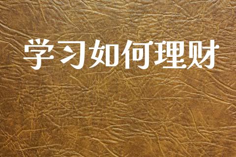 学习如何理财_https://wap.lcpcjs.com_全球经济_第1张