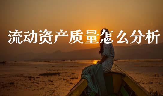 流动资产质量怎么分析_https://wap.lcpcjs.com_外汇市场_第1张