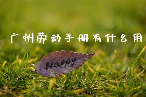广州劳动手册有什么用_https://wap.lcpcjs.com_外汇市场_第1张