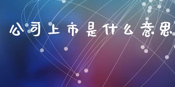 公司上市是什么意思_https://wap.lcpcjs.com_外汇市场_第1张