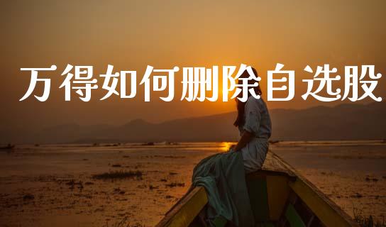 万得如何删除自选股_https://wap.lcpcjs.com_美股行情_第1张