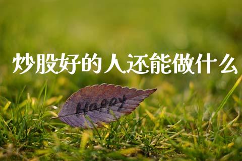 炒股好的人还能做什么_https://wap.lcpcjs.com_外汇市场_第1张