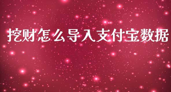 挖财怎么导入支付宝数据_https://wap.lcpcjs.com_外汇市场_第1张