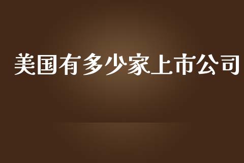 美国有多少家上市公司_https://wap.lcpcjs.com_外汇市场_第1张