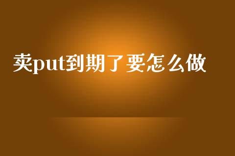 卖put到期了要怎么做_https://wap.lcpcjs.com_外汇市场_第1张