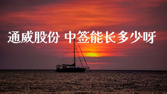 通威股份 中签能长多少呀_https://wap.lcpcjs.com_美股行情_第1张