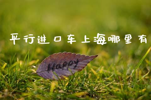 平行进口车上海哪里有_https://wap.lcpcjs.com_股港行情_第1张