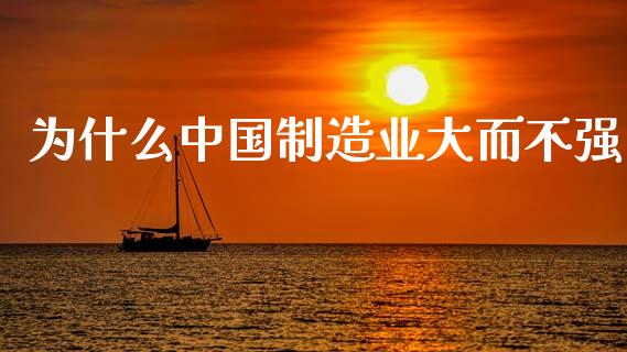 为什么中国制造业大而不强_https://wap.lcpcjs.com_外汇市场_第1张