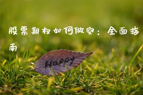 股票期权如何做空：全面指南_https://wap.lcpcjs.com_外汇市场_第1张