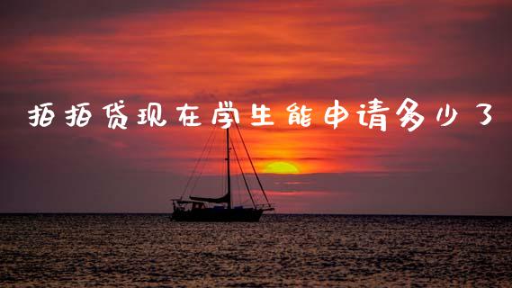 拍拍贷现在学生能申请多少了_https://wap.lcpcjs.com_股港行情_第1张