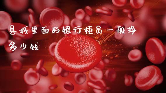县城里面的银行柜员一般挣多少钱_https://wap.lcpcjs.com_外汇市场_第1张