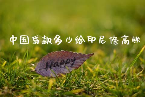 中国贷款多少给印尼修高铁_https://wap.lcpcjs.com_美股行情_第1张
