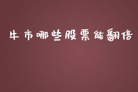 牛市哪些股票能翻倍_https://wap.lcpcjs.com_股港行情_第1张