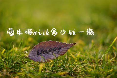 蒙牛嗨milk多少钱一瓶_https://wap.lcpcjs.com_美股行情_第1张