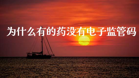 为什么有的药没有电子监管码_https://wap.lcpcjs.com_股港行情_第1张