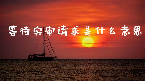 等待实审请求是什么意思_https://wap.lcpcjs.com_股港行情_第1张