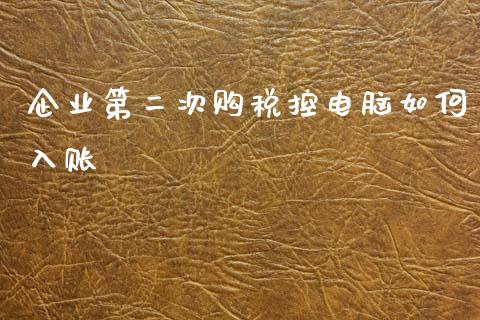 企业第二次购税控电脑如何入账_https://wap.lcpcjs.com_全球经济_第1张