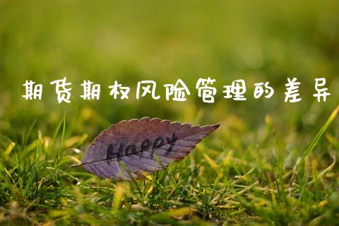 期货期权风险管理的差异_https://wap.lcpcjs.com_外汇市场_第1张