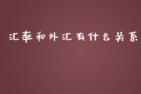 汇率和外汇有什么关系_https://wap.lcpcjs.com_全球经济_第1张