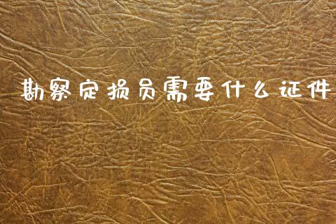 勘察定损员需要什么证件_https://wap.lcpcjs.com_全球经济_第1张