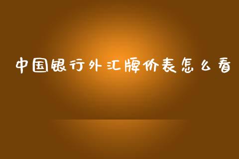 中国银行外汇牌价表怎么看_https://wap.lcpcjs.com_美股行情_第1张
