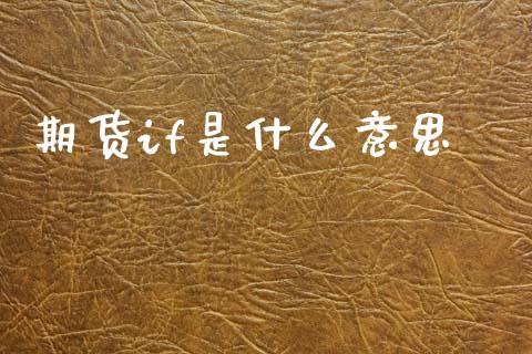 期货if是什么意思_https://wap.lcpcjs.com_外汇市场_第1张
