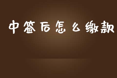 中签后怎么缴款_https://wap.lcpcjs.com_股港行情_第1张