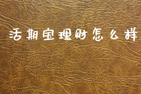 活期宝理财怎么样_https://wap.lcpcjs.com_美股行情_第1张