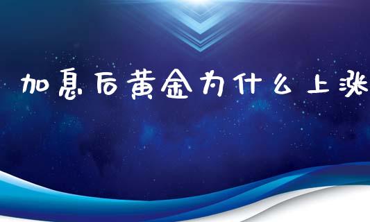 加息后黄金为什么上涨_https://wap.lcpcjs.com_全球经济_第1张