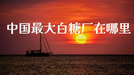 中国最大白糖厂在哪里_https://wap.lcpcjs.com_美股行情_第1张