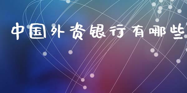 中国外资银行有哪些_https://wap.lcpcjs.com_全球经济_第1张