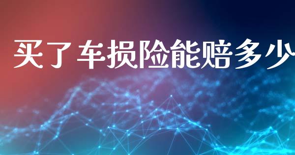 买了车损险能赔多少_https://wap.lcpcjs.com_美股行情_第1张
