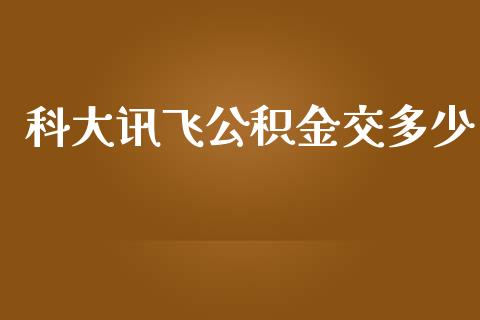 科大讯飞公积金交多少_https://wap.lcpcjs.com_外汇市场_第1张