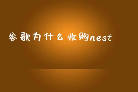 谷歌为什么收购nest_https://wap.lcpcjs.com_股港行情_第1张
