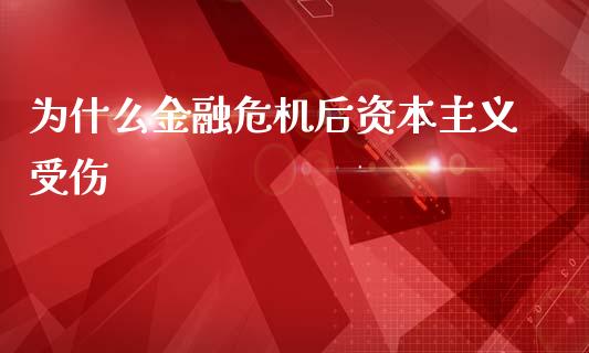 为什么金融危机后资本主义受伤_https://wap.lcpcjs.com_全球经济_第1张