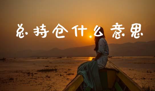 总持仓什么意思_https://wap.lcpcjs.com_全球经济_第1张