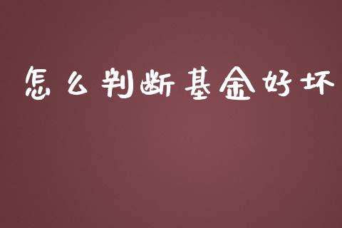 怎么判断基金好坏_https://wap.lcpcjs.com_外汇市场_第1张