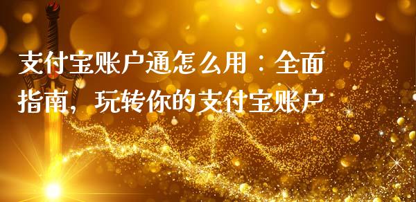 支付宝账户通怎么用：全面指南，玩转你的支付宝账户_https://wap.lcpcjs.com_美股行情_第1张