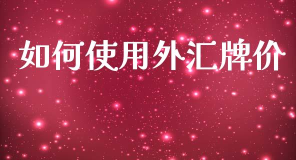 如何使用外汇牌价_https://wap.lcpcjs.com_全球经济_第1张